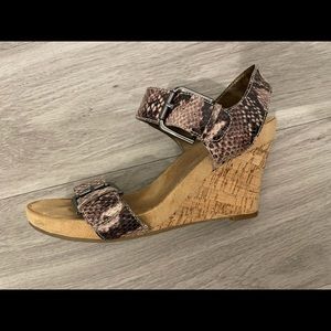 Snakeskin Wedge Sandals by Aerosoles 10